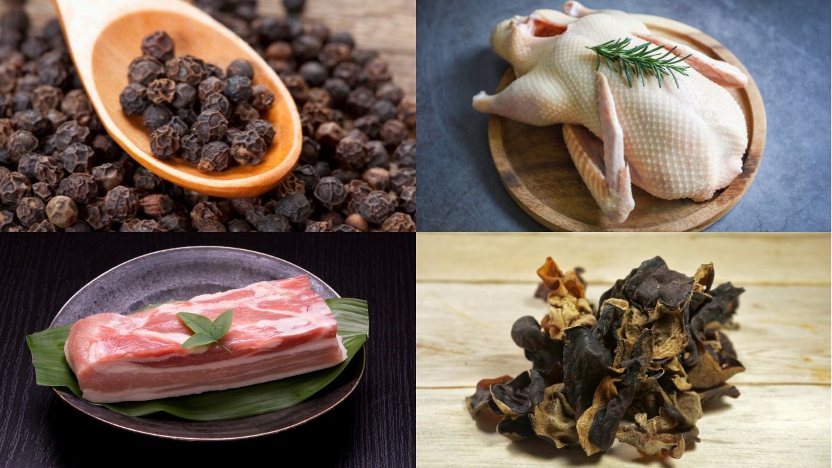 Nguyên liệu món ăn thịt ngan nấu đông