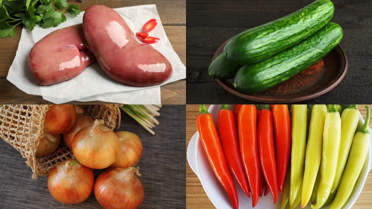 Nguyên liệu món ăn cách làm món cật heo xào dưa leo