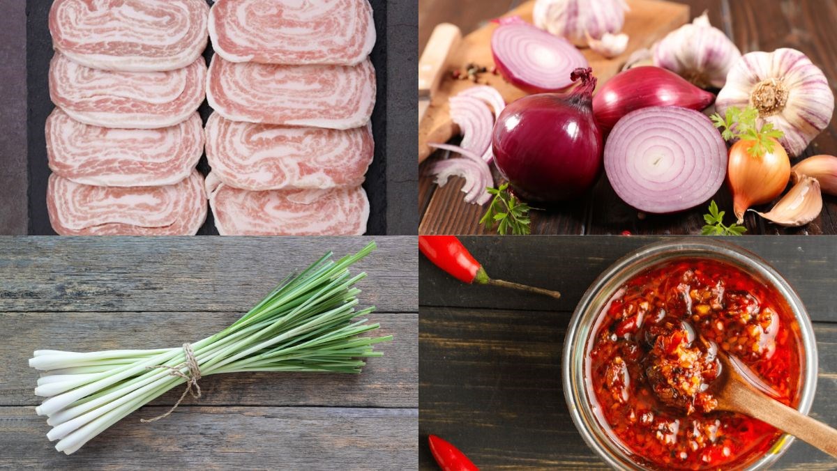 Nguyên liệu món ăn diềm heo nướng