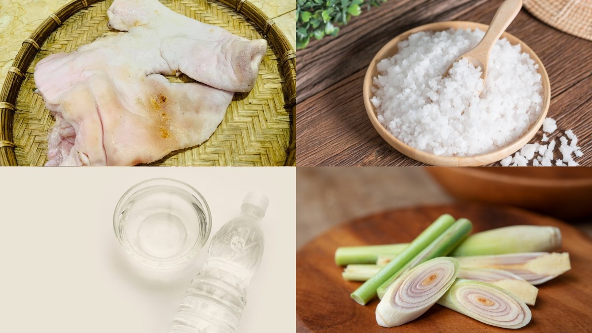 Nguyên liệu món ăn cách làm má heo chiên giòn