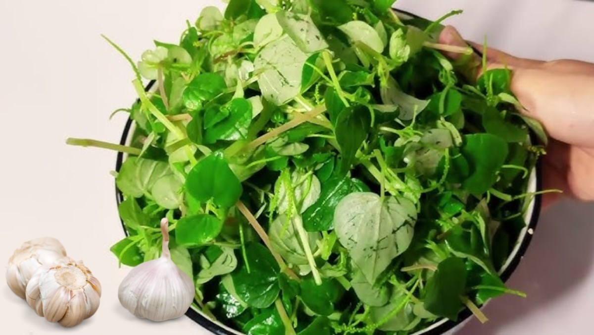 Nguyên liệu món ăn cách làm món rau càng cua xào tỏi