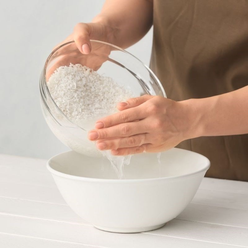 Bước 1 Chuẩn bị gạo Cánh gà rang muối