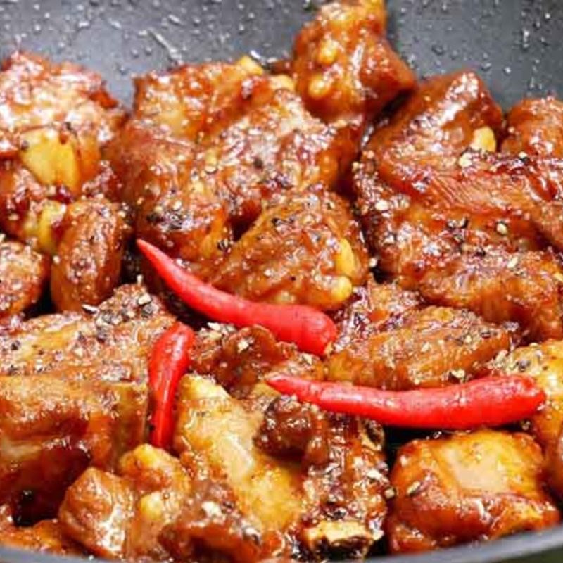 Bước 4 Hoàn thiện món ăn Sườn xào chua ngọt miền Bắc