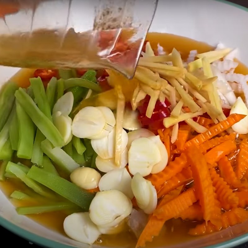 Bước 5 Làm gân bò ngâm rau tiến vua Gân bò ngâm rau tiến vua