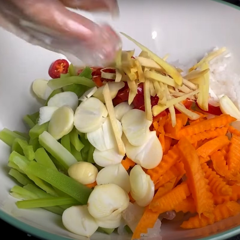 Bước 5 Làm gân bò ngâm rau tiến vua Gân bò ngâm rau tiến vua