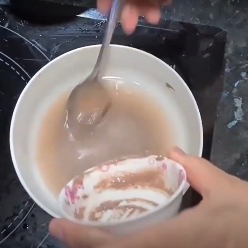 Bước 2 Nấu nước chan bún giấm nuốc Bún giấm nuốc