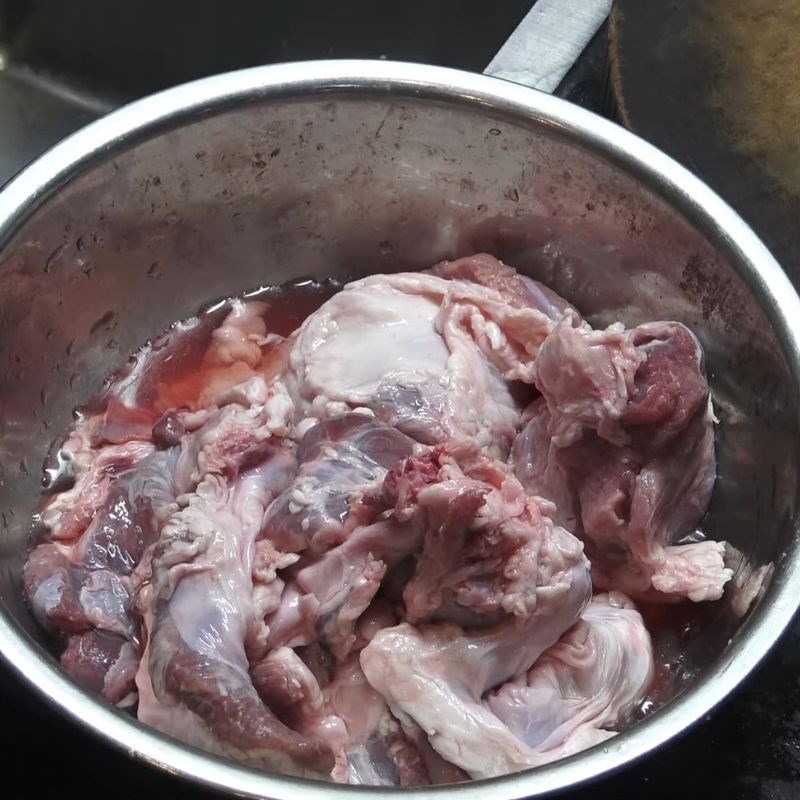 Bước 1 Sơ chế diềm heo Diềm heo nướng