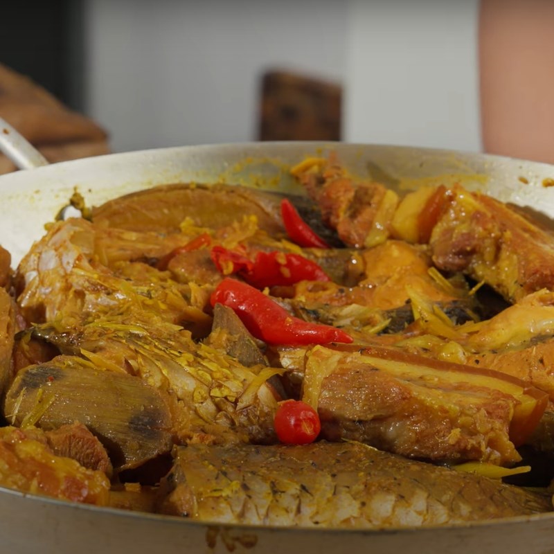 Bước 4 Thành phẩm Cá trắm kho chuối xanh