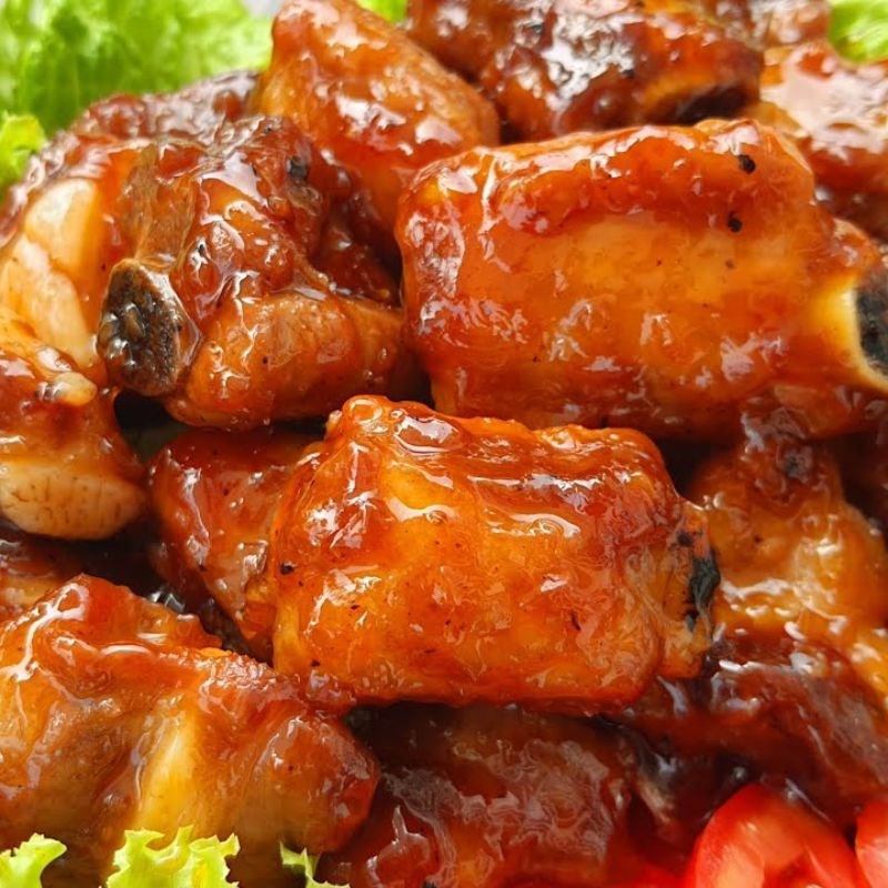 Bước 5 Trang trí và thưởng thức Sườn xào chua ngọt miền Bắc