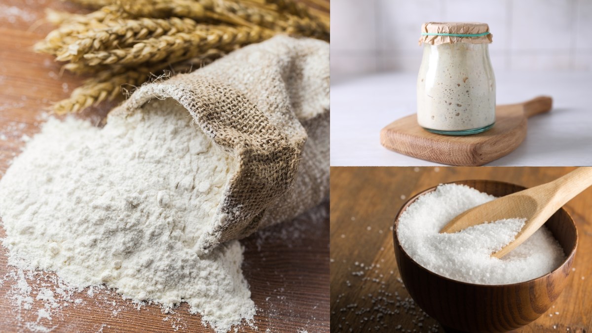 Nguyên liệu món ăn cách làm bánh mì sourdough