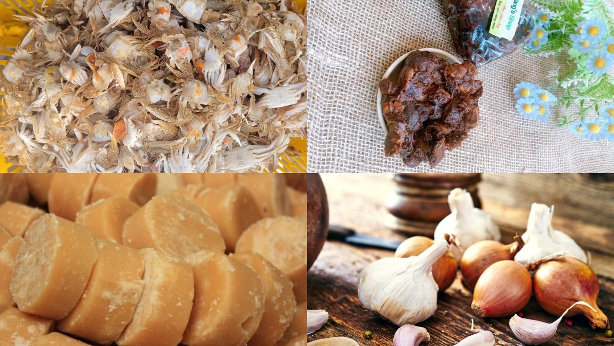 Nguyên liệu món ăn ghẹ sữa rim