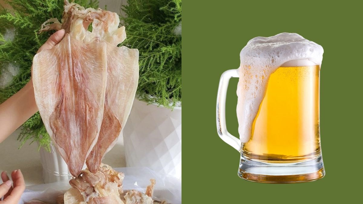 Nguyên liệu món ăn cách nướng mực khô bằng nồi chiên không dầu