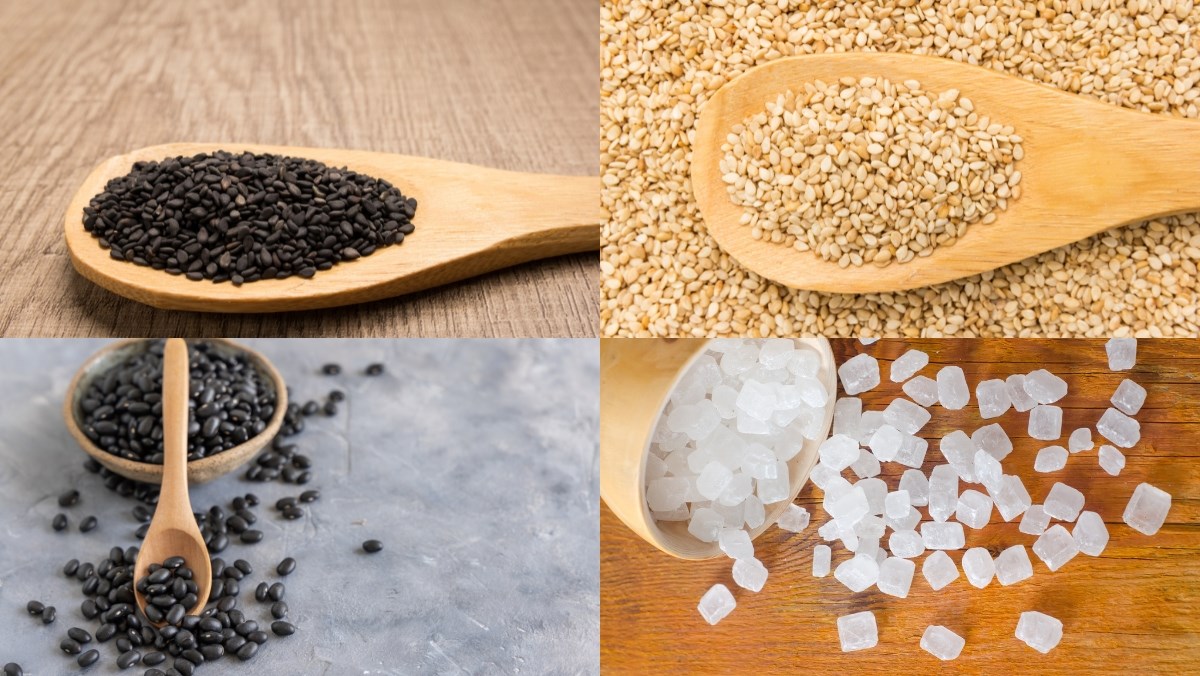 Nguyên liệu món ăn cách nấu sữa mè đen bằng máy làm sữa hạt