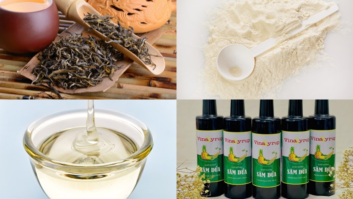 Nguyên liệu món ăn cách làm trà sữa cốm và trà sữa kem cốm