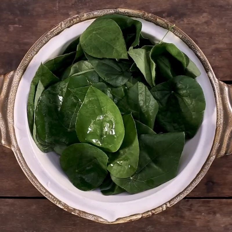 Bước 1 Chuẩn bị lá sương sâm nang mực làm sương sâm