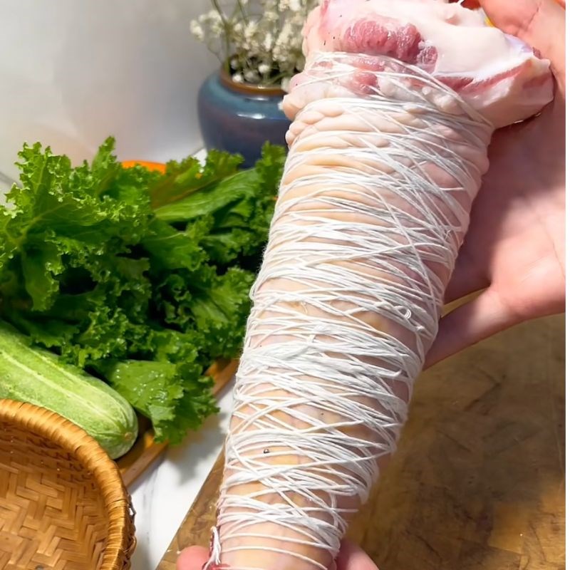 Bước 2 Bó tại heo và lõi bò Lõi rùa