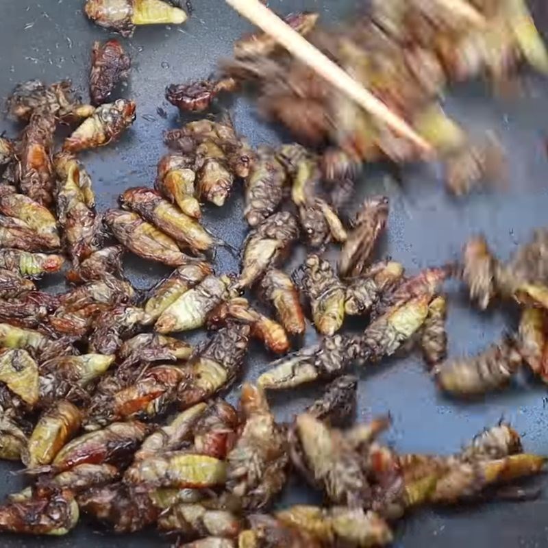 Bước 3 Chiên ve sầu Ve sầu chiên giòn