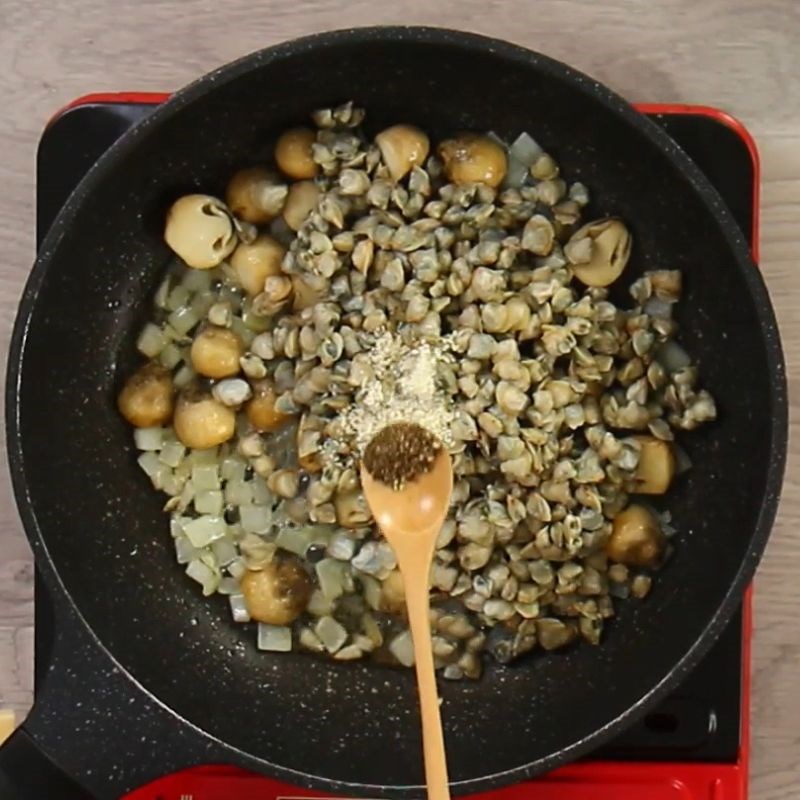 Bước 3 Làm nhân Bánh xèo hến