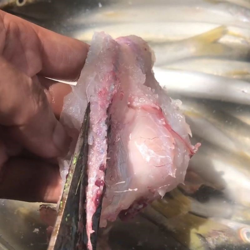 Bước 2 Lấy xương cá Cá nhồng 1 nắng