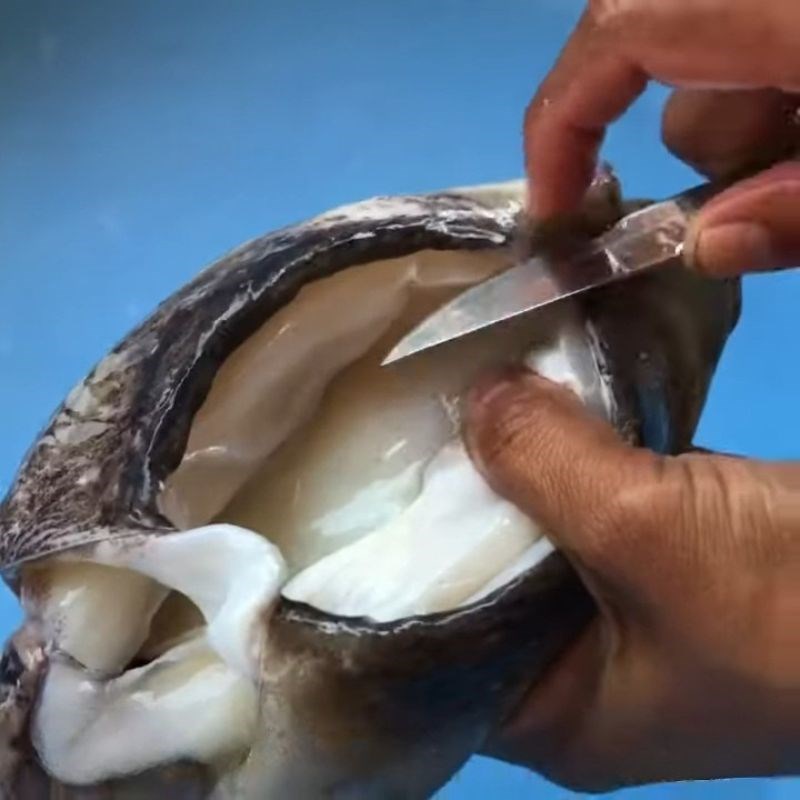 Bước 3 Lột da mực Cách làm mực nang