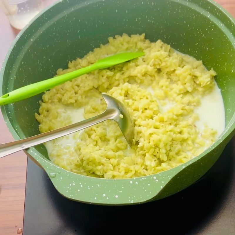 Bước 2 Nấu cốm dẻo Topping cốm dẻo