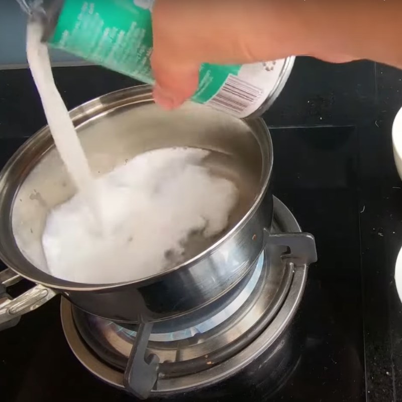 Bước 3 Nấu nước cốt dừa Xu xoa