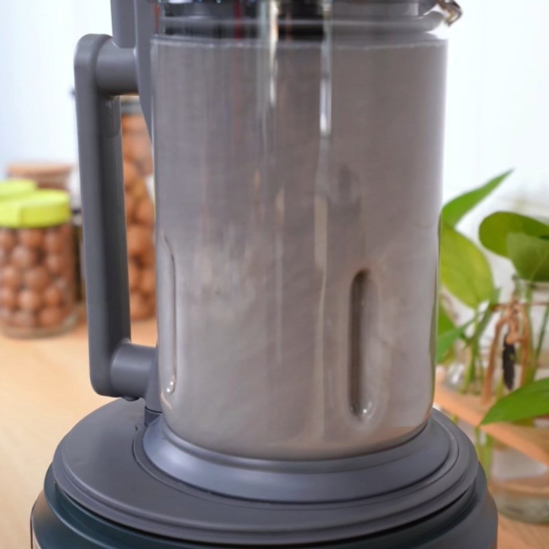 Bước 2 Nấu sữa mè đen Sữa mè đen bằng máy làm sữa hạt