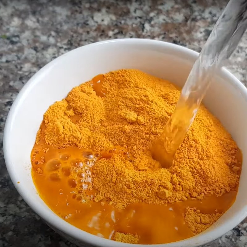 Bước 1 Pha hỗn hợp nguyên liệu Khúc bạch phô mai mặn