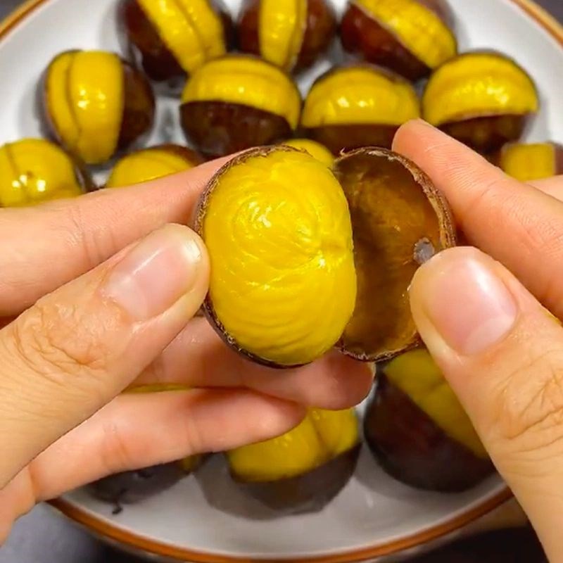 Bước 1 Sơ chế hạt dẻ Hạt dẻ Trùng Khánh