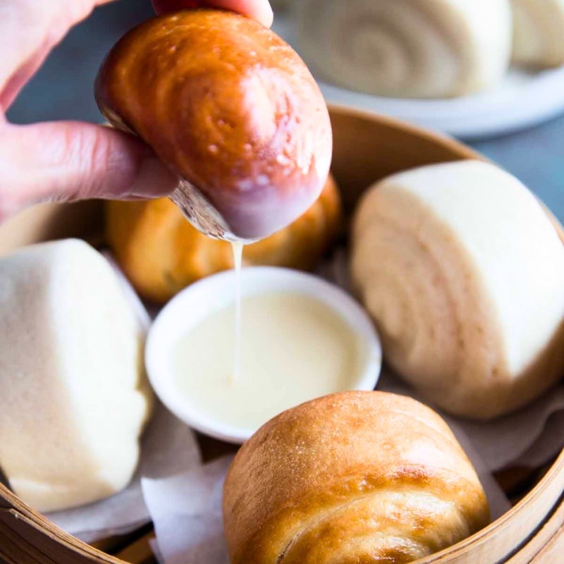 Bước 2 Thưởng thức Bánh bao chiên bằng nồi chiên không dầu
