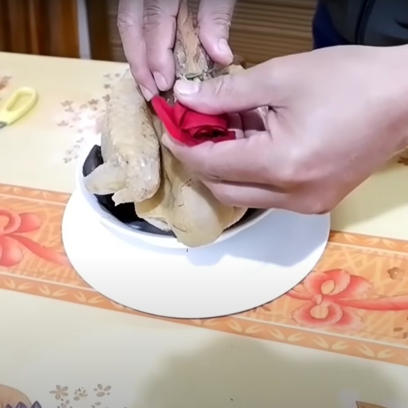 Bước 5 Trình bày gà cúng Gà cánh tiên