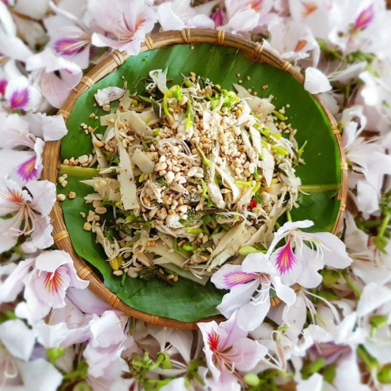 Bước 5 Trộn nộm hoa ban Nộm hoa ban