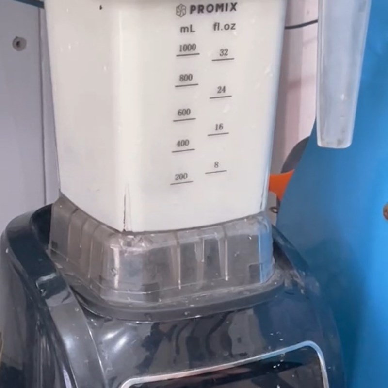 Bước 1 Xay hỗn hợp sữa phô mai Khúc bạch phô mai tươi