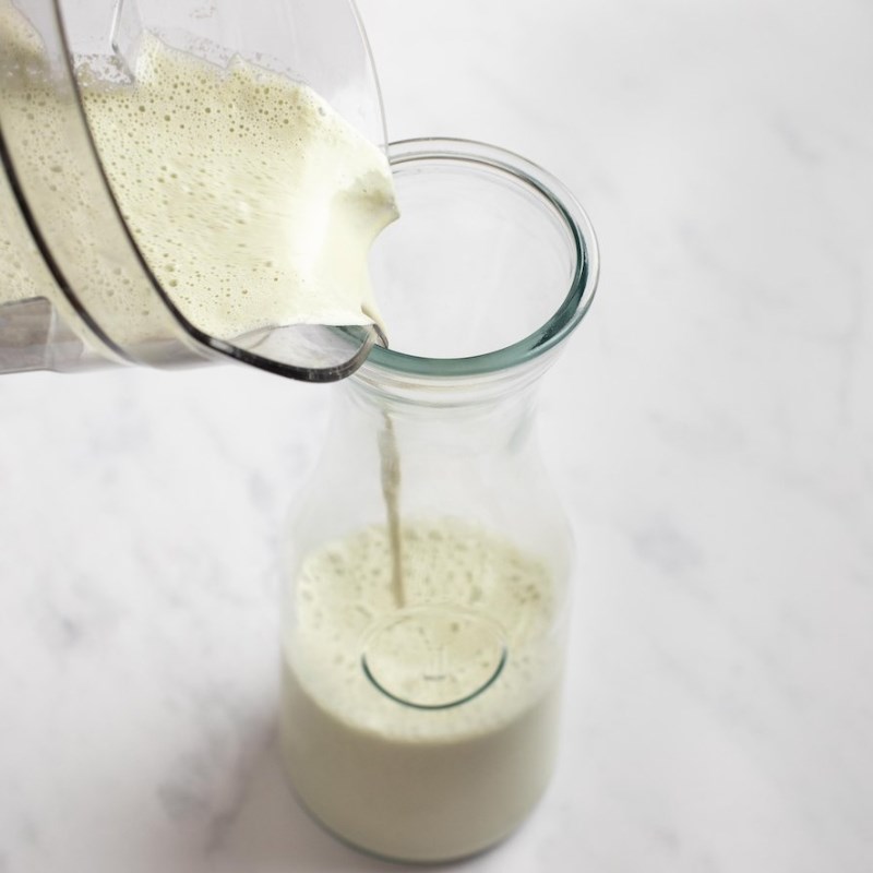 Bước 2 Xay sữa hạt bí Sữa hạt bí