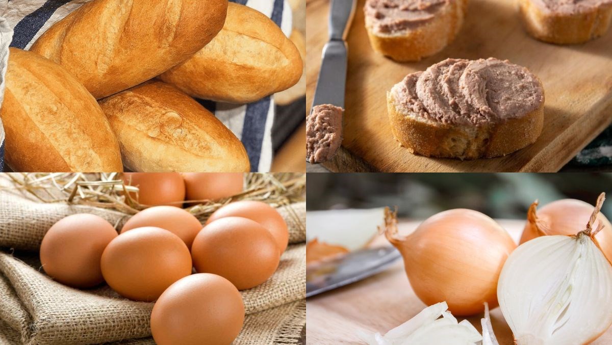 Nguyên liệu món ăn bánh mì chấm pate