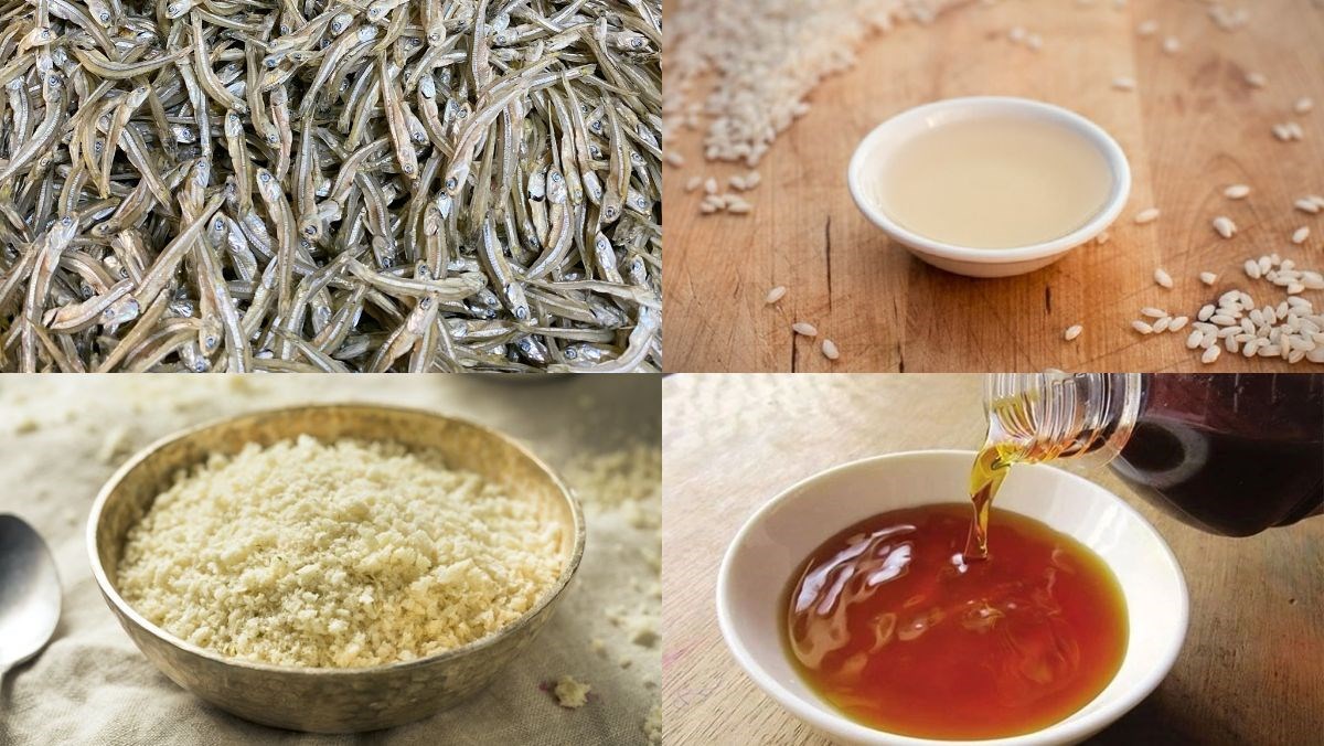 Nguyên liệu món ăn cá cơm khô rim mắm đường