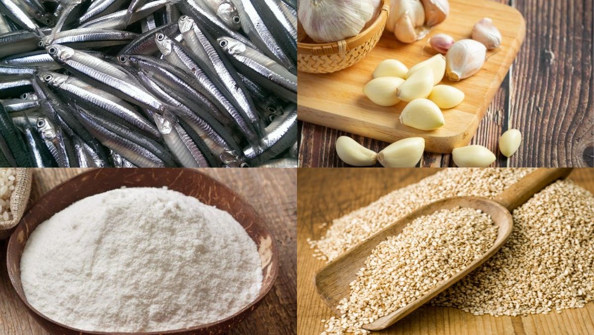 Nguyên liệu món ăn cá cơm sấy giòn