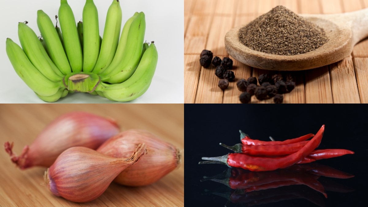 Nguyên liệu món ăn cách làm chuối xanh kho chay