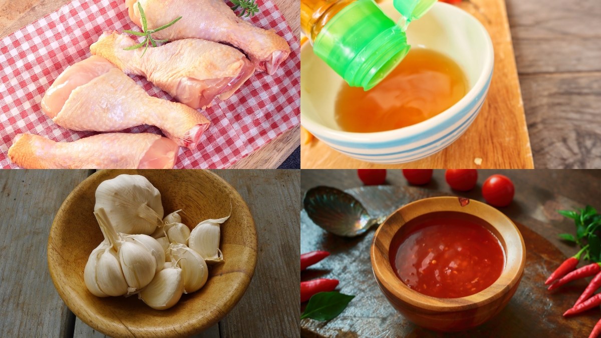 Nguyên liệu món ăn cách làm đùi gà chiên mắm tỏi