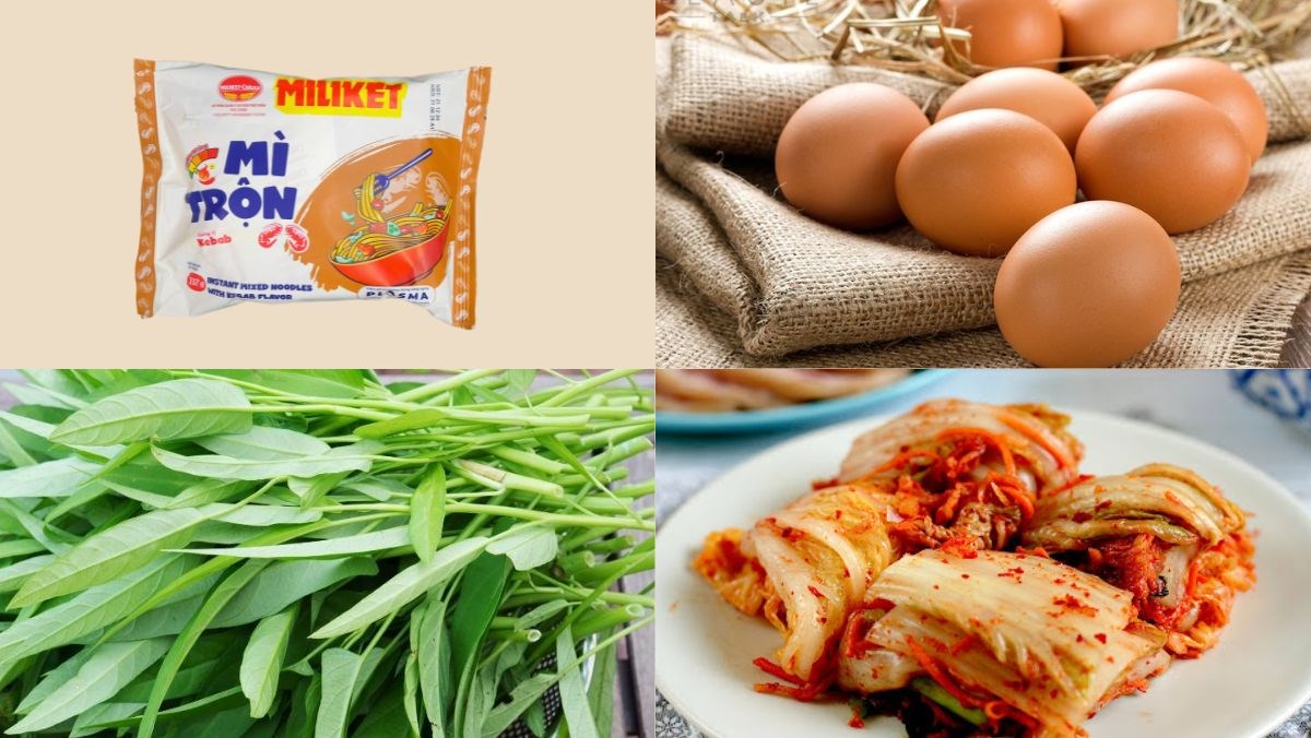Nguyên liệu món ăn mì trộn miliket