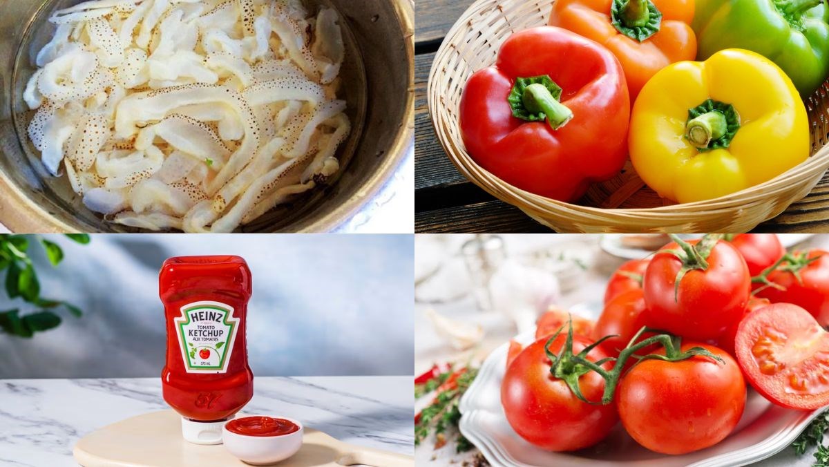 Nguyên liệu món ăn sứa xào chua ngọt