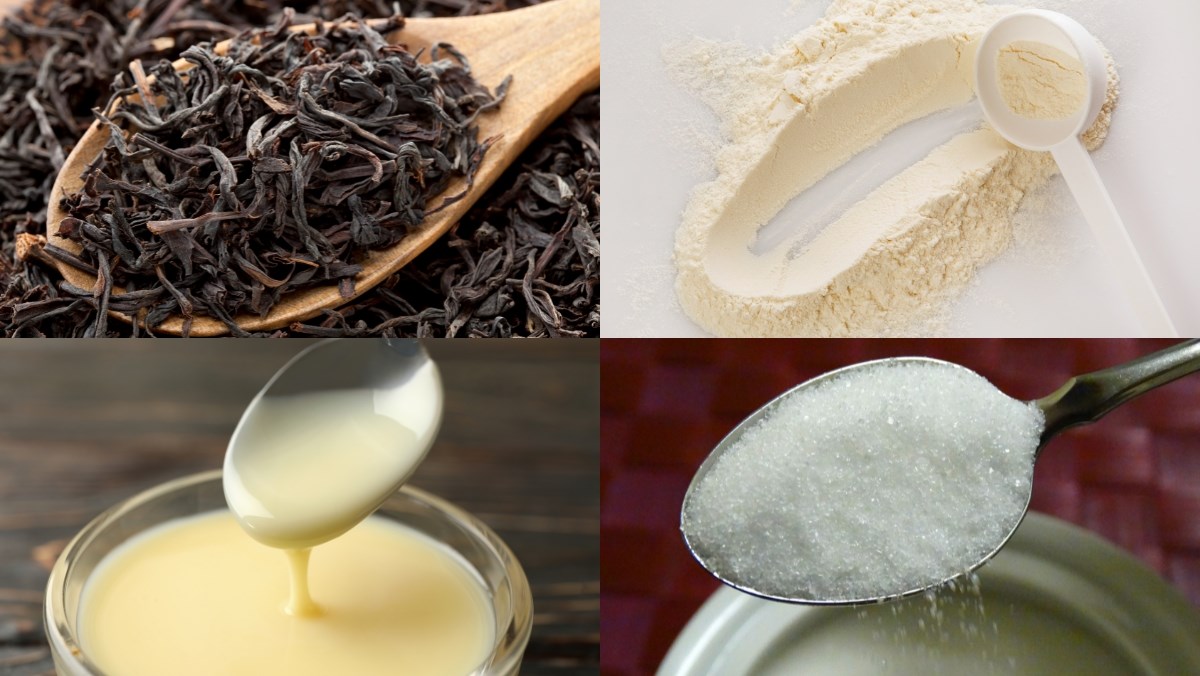 Nguyên liệu món ăn 3 công thức làm trà sữa chai