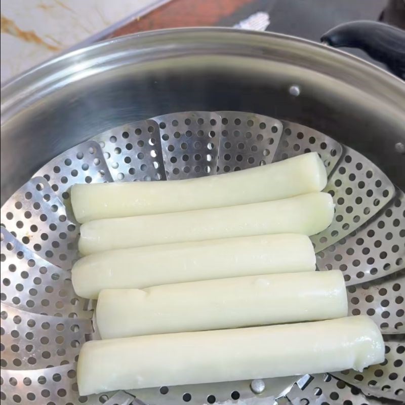 Bước 1 Hấp bánh gạo tươi Bánh gạo tươi hấp