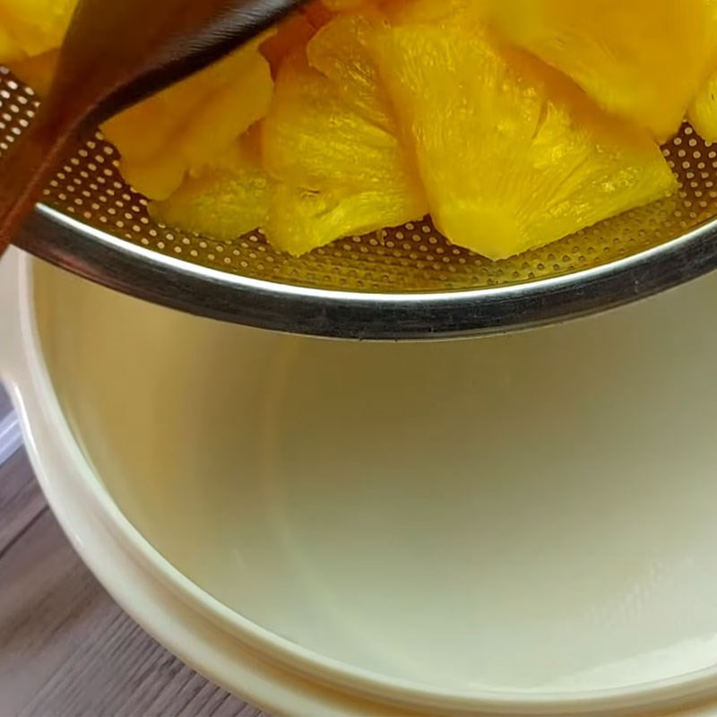 Bước 4 Hoàn thành và bảo quản dứa ngâm Dứa ngâm đường phèn