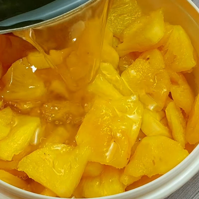 Bước 4 Hoàn thành và bảo quản dứa ngâm Dứa ngâm đường phèn
