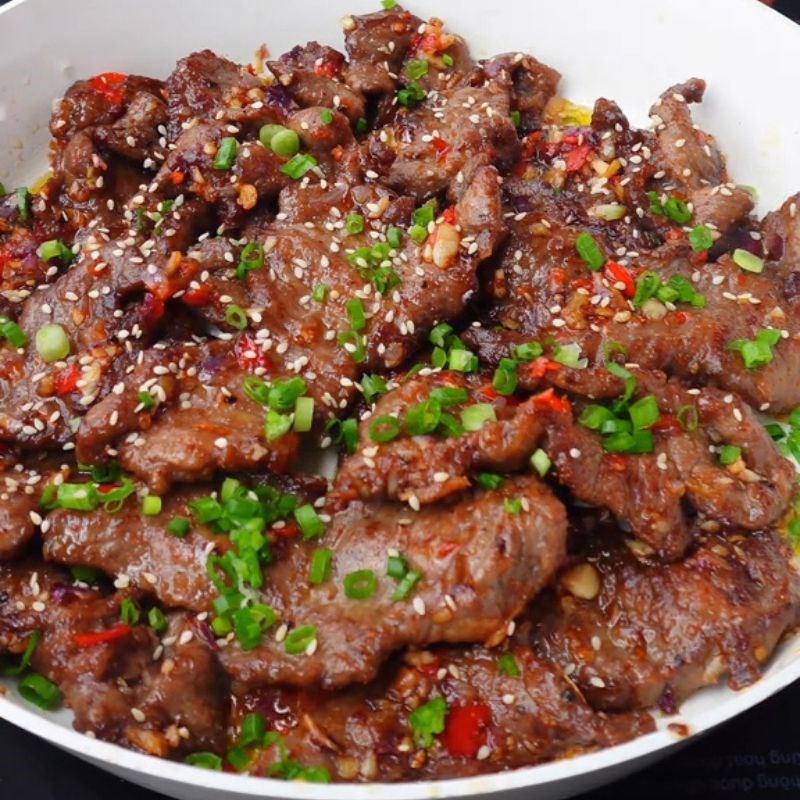 Bước 4 Hoàn thành và thương thức Bò cháy tỏi