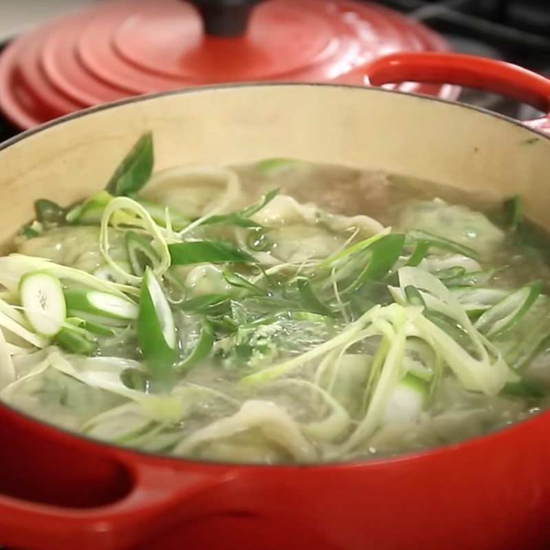 Bước 4 Nấu canh sủi cảo Canh sủi cảo