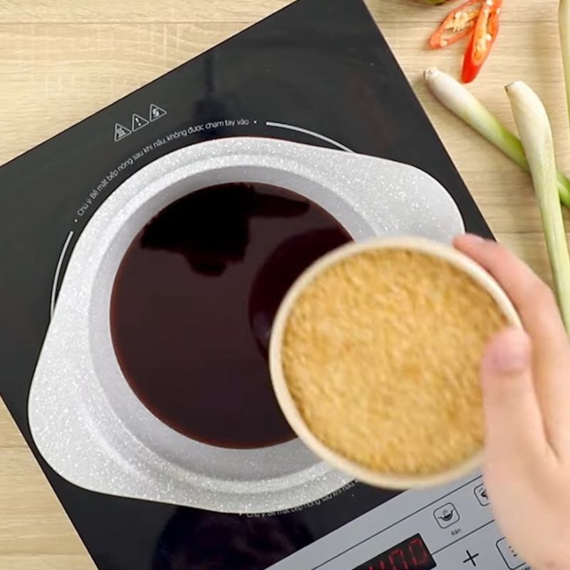 Bước 2 Nấu nước mắm ngâm Gân bò ngâm sả tắc