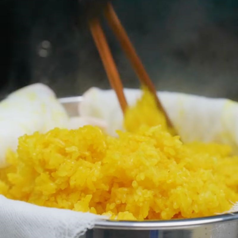 Bước 2 Ngâm và hấp nếp Xôi măng