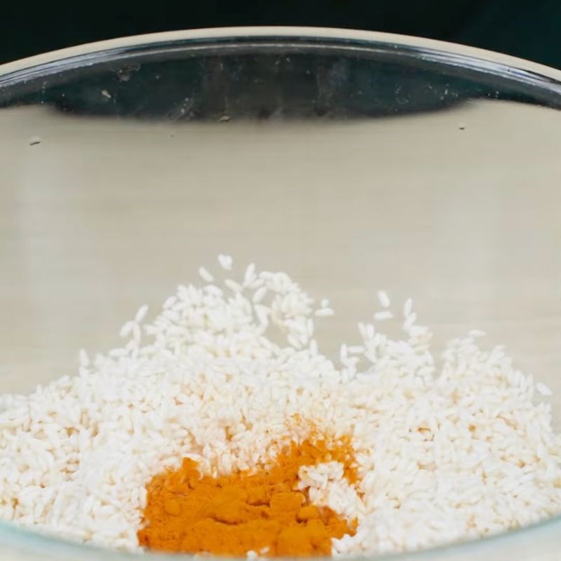 Bước 2 Ngâm và hấp nếp Xôi măng